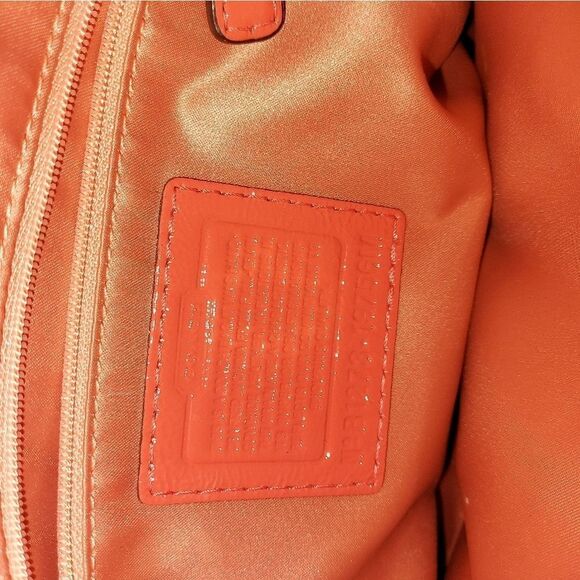 Coach Peyton Patent Leather Coral Satchel Carryall - Picture 11 of 12